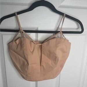 Charlotte Russe Tan Sleeveless Bustier Camisole